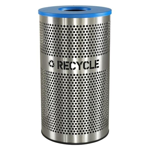 Ex-Cell Kaiser 33 gal Waste Receptacle, Blue, Stainless Steel VCR-33 PERF SS - main
